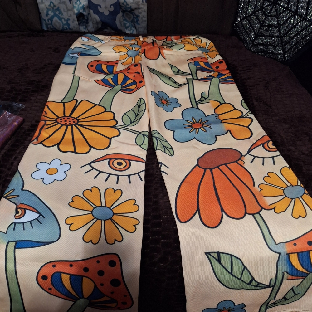 Still In The Pack Beautiful Retro Pants With Bell Bottoms Flare.Xl But Fits L